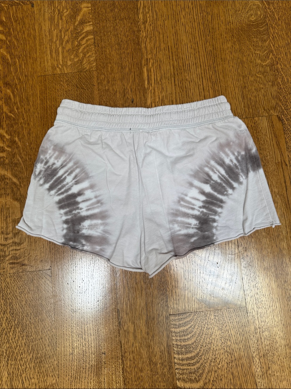Beyond Yoga Tie Dye Lounge Shorts XS Gray White 100% Cotton Drawstring - Picture 3 of 6
